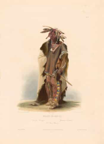Bodmer Pl. 8, Wahk-té-ge-li, A Sioux Warrior